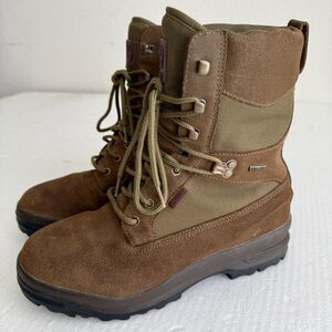 Size 9.5 - AIGLE Brown Suede Leather Hiking Boots Rubber Sole Outdoor Trekking